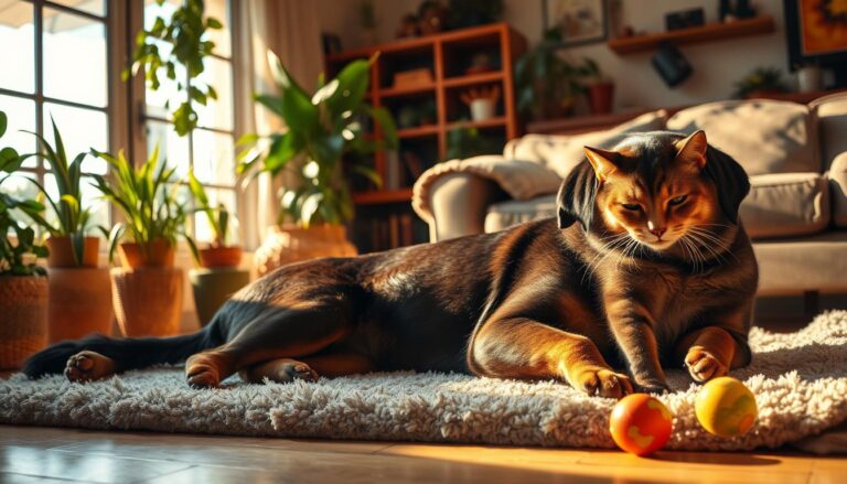 Rottweiler and cat