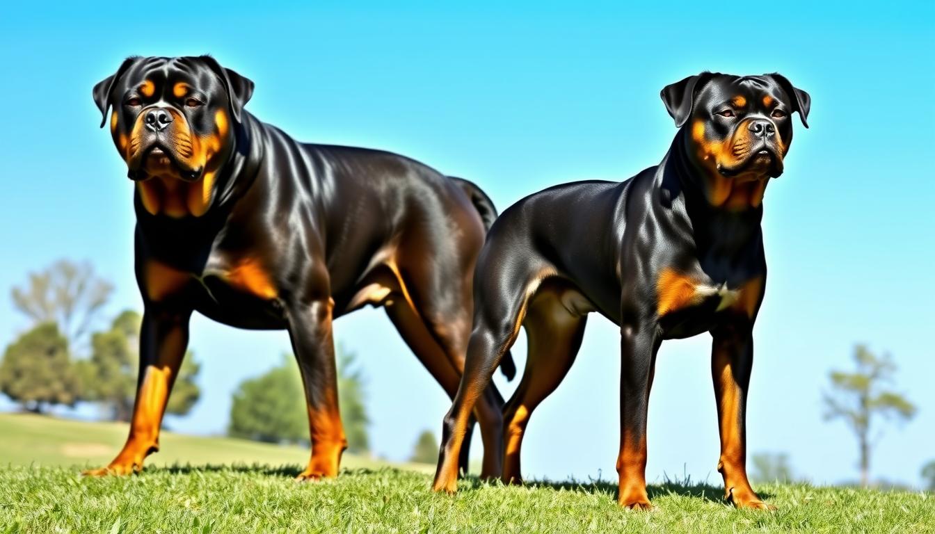 are female Rottweilers bigger than males